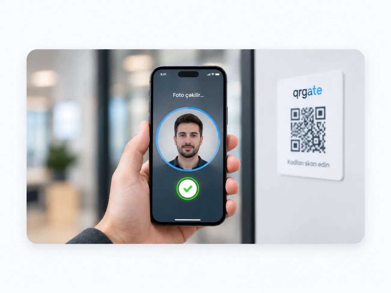 QRGate tətbiqində qeydiyyat zamanı əməkdaşın fotosunun çəkilməsi